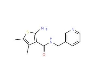 2-Amino-4,5-dimethyl-N-(pyridin-3-ylmethyl)-thiophene-3-carboxamide - chemical structure image