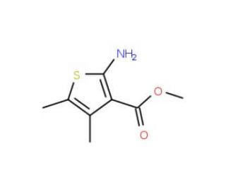 2-Amino-4,5-dimethyl-thiophene-3-carboxylic acid methyl ester (CAS 4651-93-8) - chemical structure image