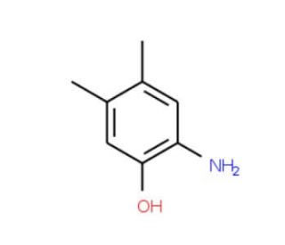 2-Amino-4,5-dimethylphenol (CAS 6623-41-2) - chemical structure image