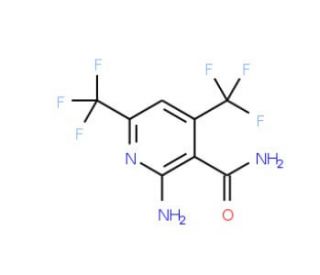 2-Amino-4,6-bis(trifluoromethyl)nicotinamide (CAS 89990-38-5) - chemical structure image
