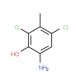 2-Amino-4,6-dichloro-5-methylphenol (CAS 40677-44-9) - chemical structure image