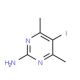 2-Amino-4,6-dimethyl-5-iodopyrimidine (CAS 2033-47-8) - chemical structure image