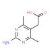 (2-Amino-4,6-dimethyl-pyrimidin-5-yl)-acetic acid (CAS 933687-60-6) - chemical structure image