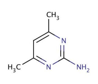 2-Amino-4,6-dimethylpyrimidine (CAS 767-15-7) - chemical structure image