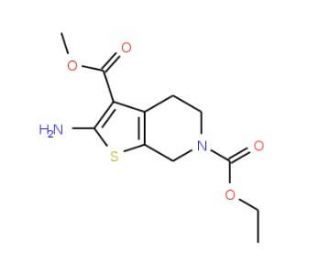 2-Amino-4,7-dihydro-5H-thieno[2,3-c]pyridine-3,6-dicarboxylic acid 6-ethyl ester 3-methyl ester - chemical structure image