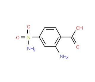 2-Amino-4-(aminosulfonyl)benzenecarboxylic acid (CAS 25096-72-4) - chemical structure image