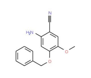 2-Amino-4-(benzyloxy)-5-methoxybenzonitrile (CAS 385785-02-4) - chemical structure image
