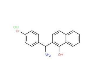 2-[Amino-(4-bromo-phenyl)-methyl]-naphthalen-1-ol hydrochloride (CAS 736173-16-3) - chemical structure image