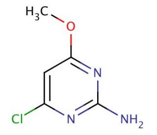 2-Amino-4-chloro-6-methoxypyrimidine (CAS 5734-64-5) - chemical structure image