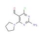 2-amino-4-chloro-6-pyrrolidin-1-ylpyrimidine-5-carbaldehyde - chemical structure image