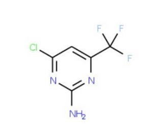 2-Amino-4-chloro-6-(trifluoromethyl)pyrimidine (CAS 16097-60-2) - chemical structure image