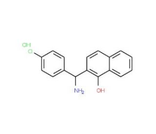 2-[Amino-(4-chloro-phenyl)-methyl]-naphthalen-1-ol hydrochloride (CAS 736173-17-4) - chemical structure image