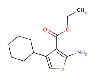 2-Amino-4-cyclohexyl-thiophene-3-carboxylic acid ethyl ester - chemical structure image