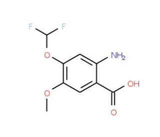 2-amino-4-(difluoromethoxy)-5-methoxybenzoic acid (CAS 923145-68-0) - chemical structure image