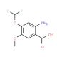 2-amino-4-(difluoromethoxy)-5-methoxybenzoic acid (CAS 923145-68-0) - chemical structure image