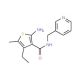 2-Amino-4-ethyl-5-methyl-N-(pyridin-3-ylmethyl)-thiophene-3-carboxamide - chemical structure image