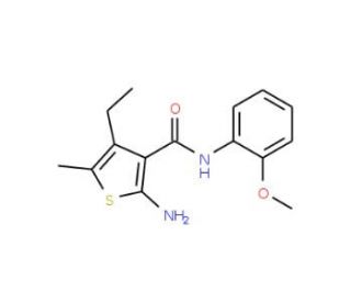 2-Amino-4-ethyl-N-(2-methoxyphenyl)-5-methylthiophene-3-carboxamide - chemical structure image