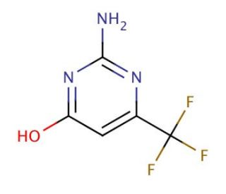 2-Amino-4-hydroxy-6-trifluoromethylpyrimidine (CAS 1513-69-5) - chemical structure image