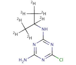 2-Amino-4-(isopropyl-d7-amino)-6-chloro-triazine (CAS 1216649-31-8) - chemical structure image