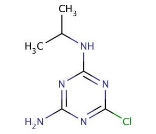 2-Amino-4-isopropylamino-6-chlorotriazine (CAS 6190-65-4) - chemical structure image