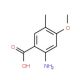 2-Amino-4-methoxy-5-methylbenzenecarboxylic acid - chemical structure image