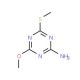 2-Amino-4-methoxy-6-(methylthio)-1,3,5-triazine (CAS 30358-18-0) - chemical structure image