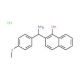 2-[Amino-(4-methoxy-phenyl)-methyl]-naphthalen-1-ol hydrochloride (CAS 736173-20-9) - chemical structure image