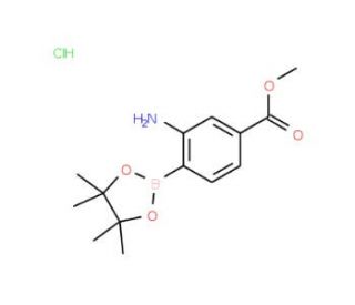 2-Amino-4-methoxycarbonylphenylboronic acid, pinacol ester, HCl (CAS 850567-49-6) - chemical structure image
