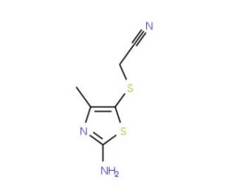 [(2-amino-4-methyl-1,3-thiazol-5-yl)thio]acetonitrile - chemical structure image