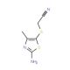 [(2-amino-4-methyl-1,3-thiazol-5-yl)thio]acetonitrile - chemical structure image