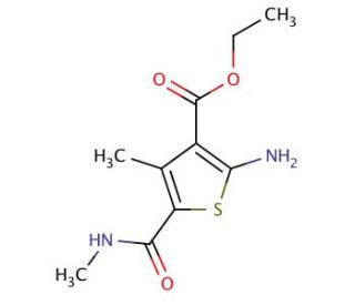 2-Amino-4-methyl-5-methylcarbamoyl-thiophene-3-carboxylic acid ethyl ester - chemical structure image