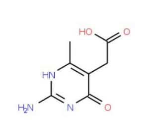 (2-Amino-4-methyl-6-oxo-1,6-dihydro-pyrimidin-5-yl)-acetic acid - chemical structure image