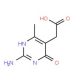 (2-amino-4-methyl-6-oxo-1,6-dihydropyrimidin-5-yl)acetic acid (CAS 166267-96-5) - chemical structure image
