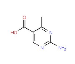2-Amino-4-methyl-pyrimidine-5-carboxylic acid (CAS 769-51-7) - chemical structure image