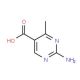 2-Amino-4-methyl-pyrimidine-5-carboxylic acid (CAS 769-51-7) - chemical structure image