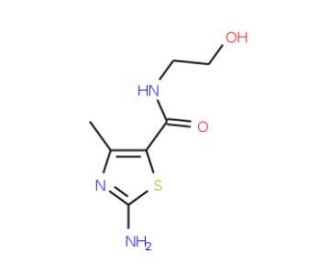 2-Amino-4-methyl-thiazole-5-carboxylic acid(2-hydroxy-ethyl)-amide - chemical structure image