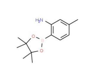 2-Amino-4-methylphenylboronic acid, pinacol ester (CAS 863578-36-3) - chemical structure image