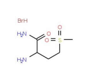 2-amino-4-(methylsulfonyl)butanamide hydrobromide - chemical structure image