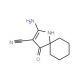 2-amino-4-oxo-1-azaspiro[4.5]dec-2-ene-3-carbonitrile - chemical structure image