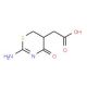 (2-Amino-4-oxo-5,6-dihydro-4H-[1,3]thiazin-5-yl)-acetic acid - chemical structure image