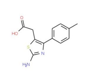 (2-Amino-4-p-tolyl-thiazol-5-yl)-acetic acid - chemical structure image