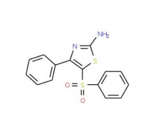 2-Amino-4-phenyl-5-phenylsulfonyl-1,3-thiazole - chemical structure image