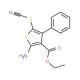 2-Amino-4-phenyl-5-thiocyanato-thiophene-3-carboxylic acid ethyl ester - chemical structure image