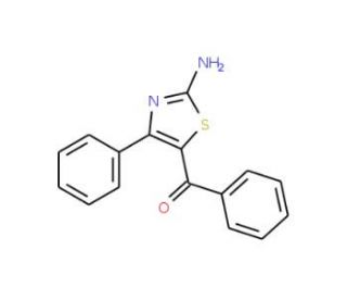 (2-Amino-4-phenyl-thiazol-5-yl)-phenyl-methanone (CAS 17279-56-0) - chemical structure image