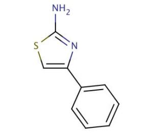 2-Amino-4-phenylthiazole (CAS 2010-06-2) - chemical structure image