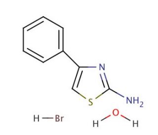 2-Amino-4-phenylthiazole hydrobromide monohydrate (CAS 52253-69-7) - chemical structure image