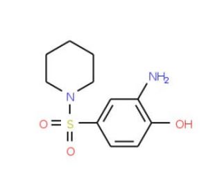 2-Amino-4-(piperidine-1-sulfonyl)-phenol (CAS 24962-73-0) - chemical structure image