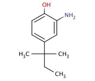 2-Amino-4-tert-amylphenol (CAS 91339-74-1) - chemical structure image