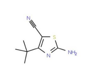 2-Amino-4-(tert-butyl)-1,3-thiazole-5-carbonitrile - chemical structure image
