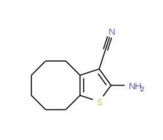2-amino-4H,5H,6H,7H,8H,9H-cycloocta[b]thiophene-3-carbonitrile (CAS 40106-14-7) - chemical structure image